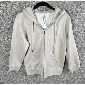 ZARA Zippered Bomber Jacket Small 3199/803 Tan New Sweatshirt Hoodie